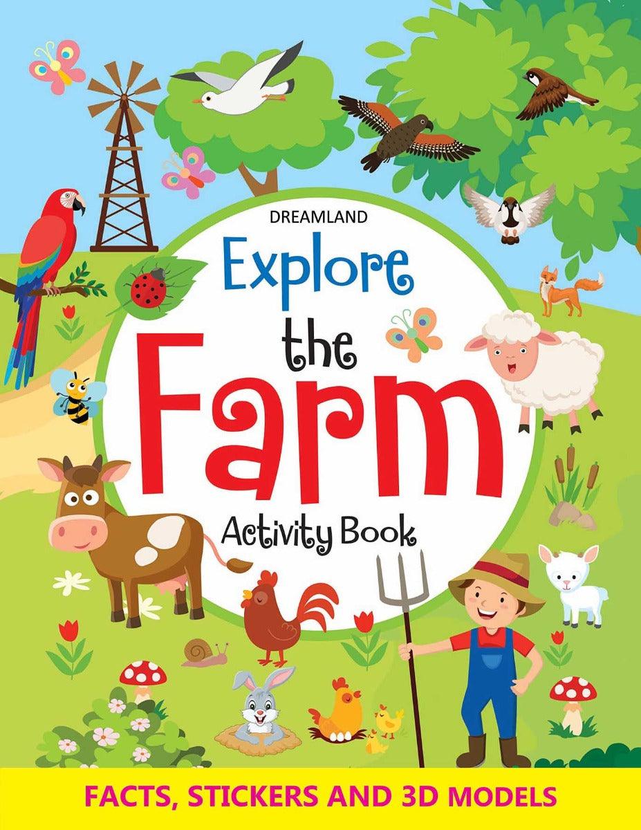 Dreamland Explore the Farm Activity Book with Stickers and 3D Models - An Interactive & Activity Book For Kids (English)