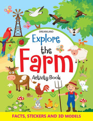 Dreamland Explore the Farm Activity Book with Stickers and 3D Models - An Interactive & Activity Book For Kids (English)