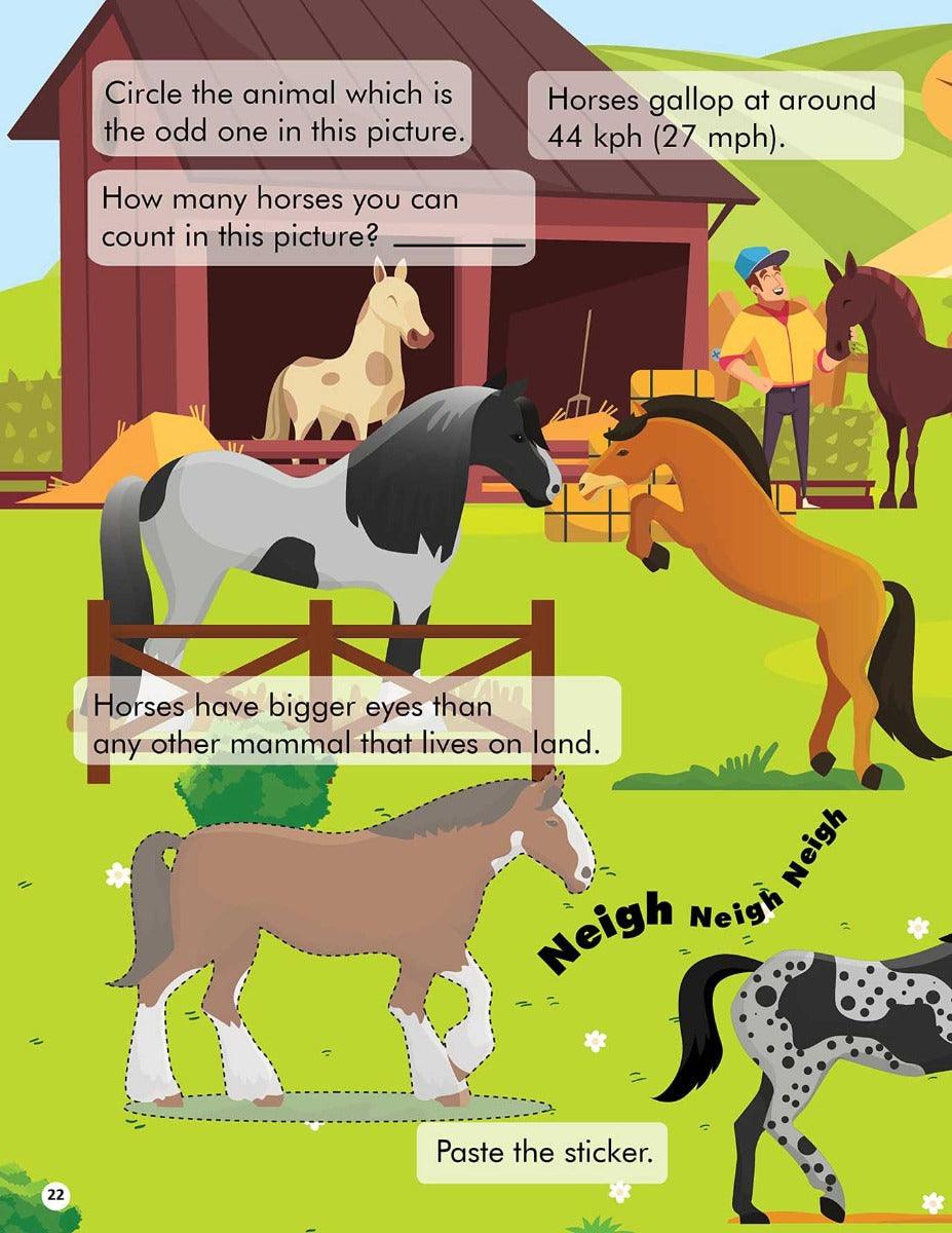 Dreamland Explore the Farm Activity Book with Stickers and 3D Models - An Interactive & Activity Book For Kids (English)