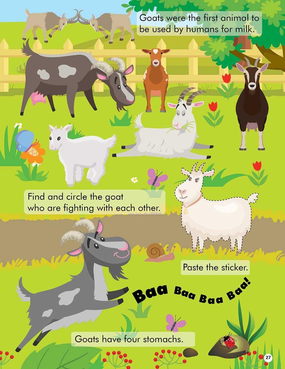 Dreamland Explore the Farm Activity Book with Stickers and 3D Models - An Interactive & Activity Book For Kids (English)