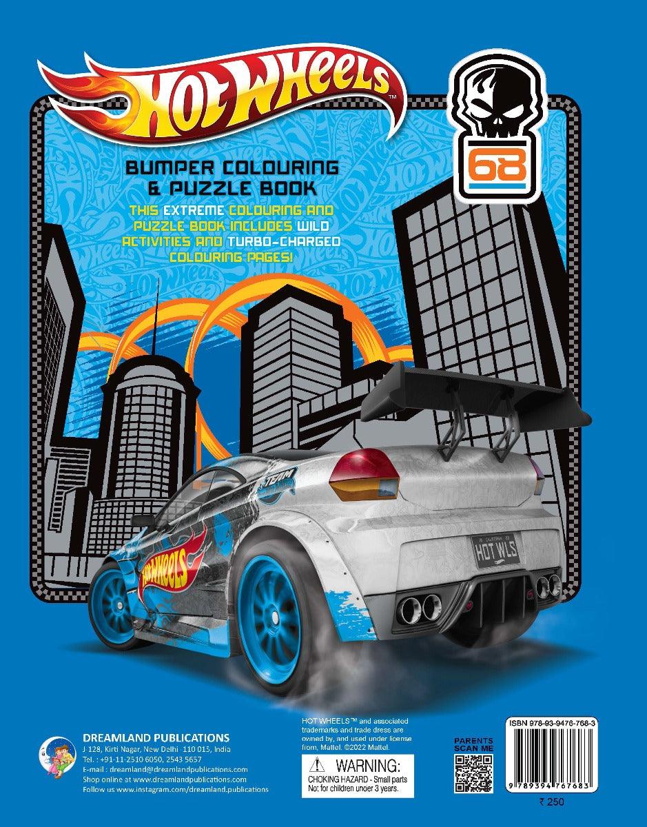 Hot Wheels Bumper Colouring & Puzzle Book - A Drawing & Activity Book for Kids Ages 2+ (English)