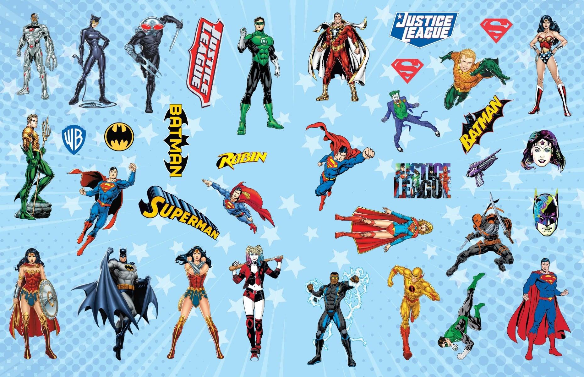 Justice League Stickers Activity and Colouring Book - A Drawing & Activity Book for Kids Ages 2+ (English)