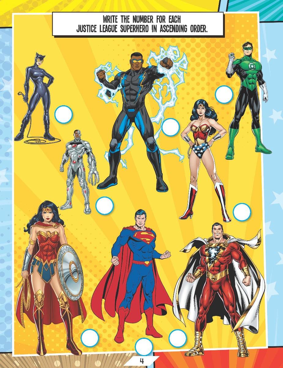 Justice League Stickers Activity and Colouring Book - A Drawing & Activity Book for Kids Ages 2+ (English)
