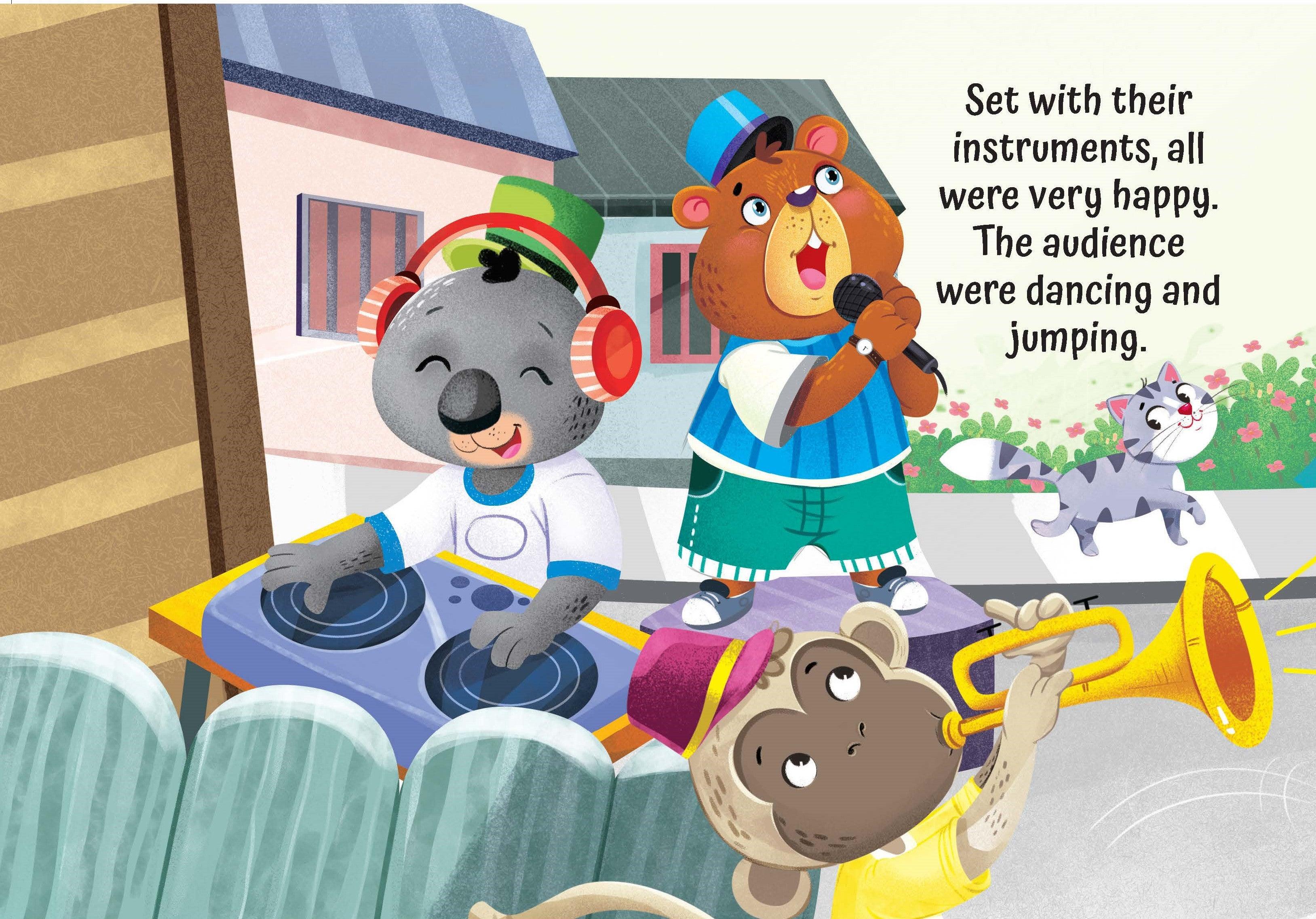 Dreamland A Music Party on the Bus - A Shaped Board book with Wheels - A Picture Book For Kids (English) - FunCorp India