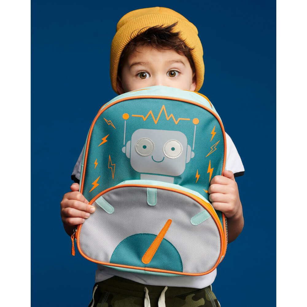 Skip Hop Back To School Spark Style Big Kid Backpack, Robot for Kids Ages 3-7 Years