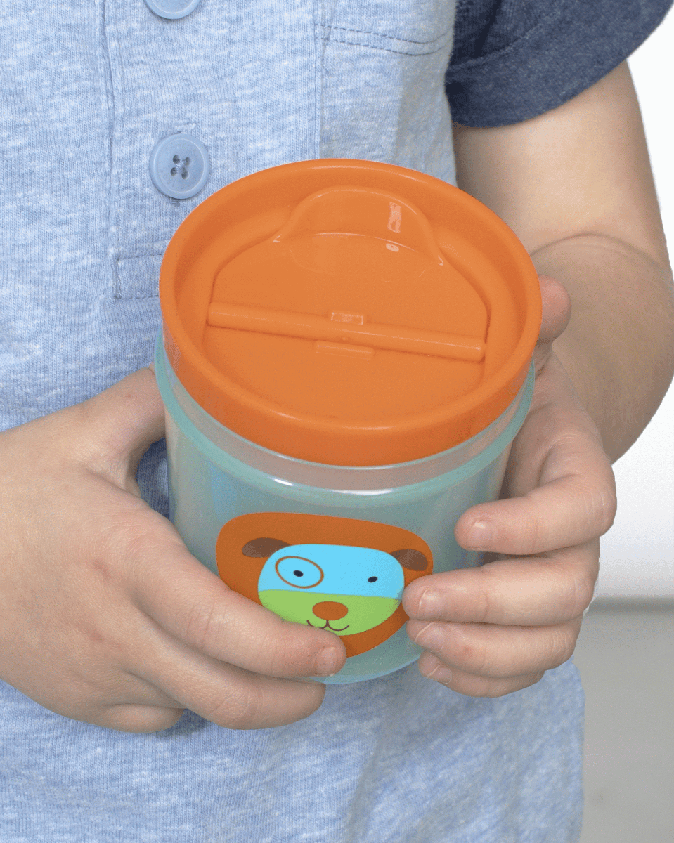 Skip Hop Zoo Tumbler Cup Monkey-Dog - Cups & Sipper For Ages 1-4 Years