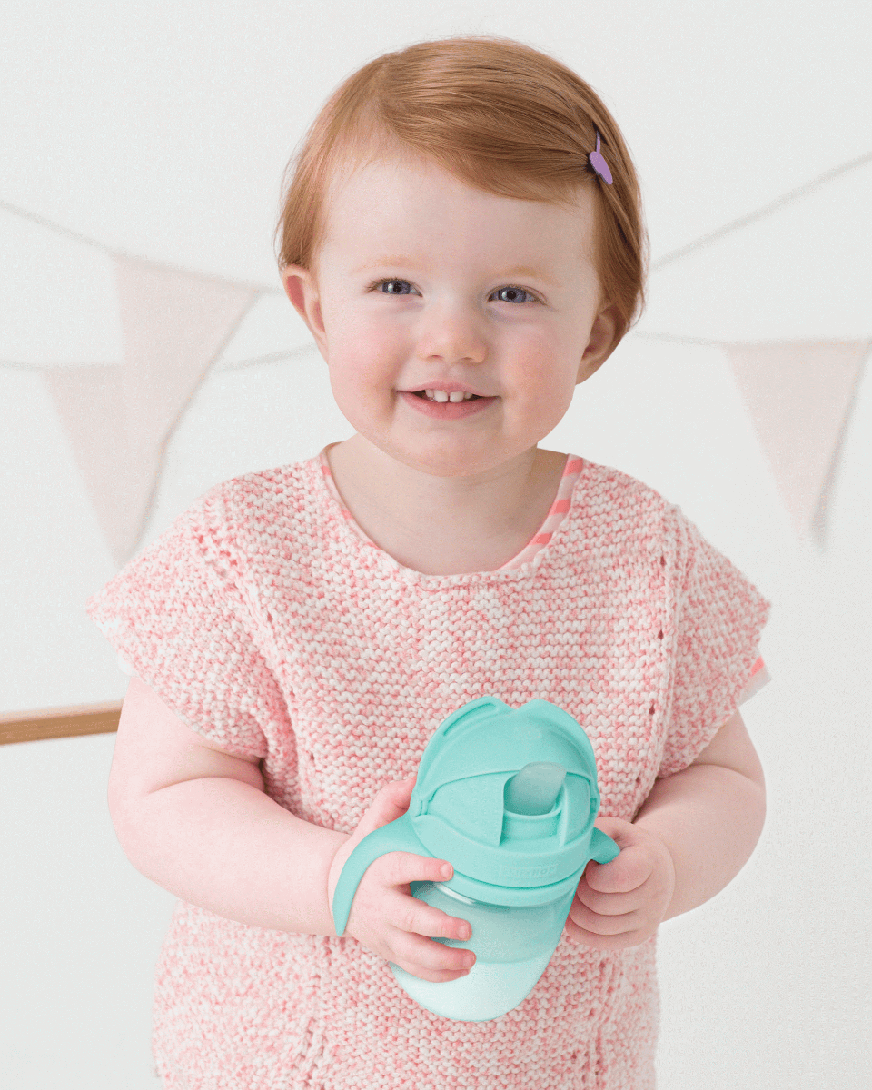 Skip Hop Sip-To-Straw Cup Two Tone Teal - Cup & Sipper For Ages 1-3 Years