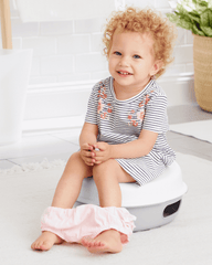 Skip Hop Go Time 3in1 Potty White & Grey - Potty Training For Ages 2-4 Years