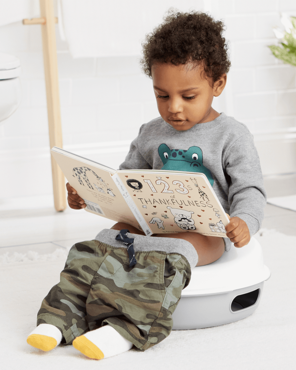 Skip Hop Go Time 3in1 Potty White & Grey - Potty Training For Ages 2-4 Years