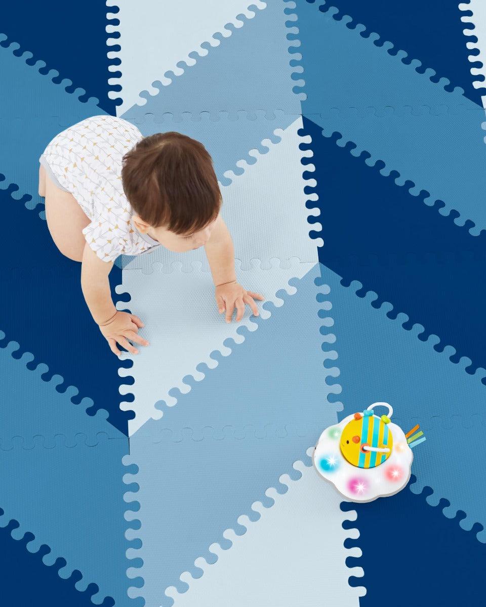 Skip Hop Playspot Geo Playgym & Mats Blue-Ombre - Playmats For Ages 0-2 Years