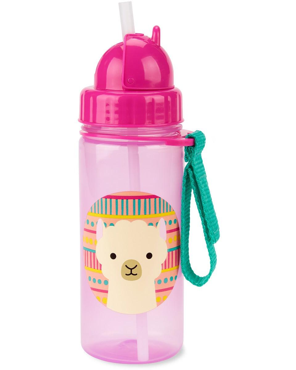 Skip Hop Zoo Back To School Straw Bottle PP Llama - Sipper For Ages 1-3 Years