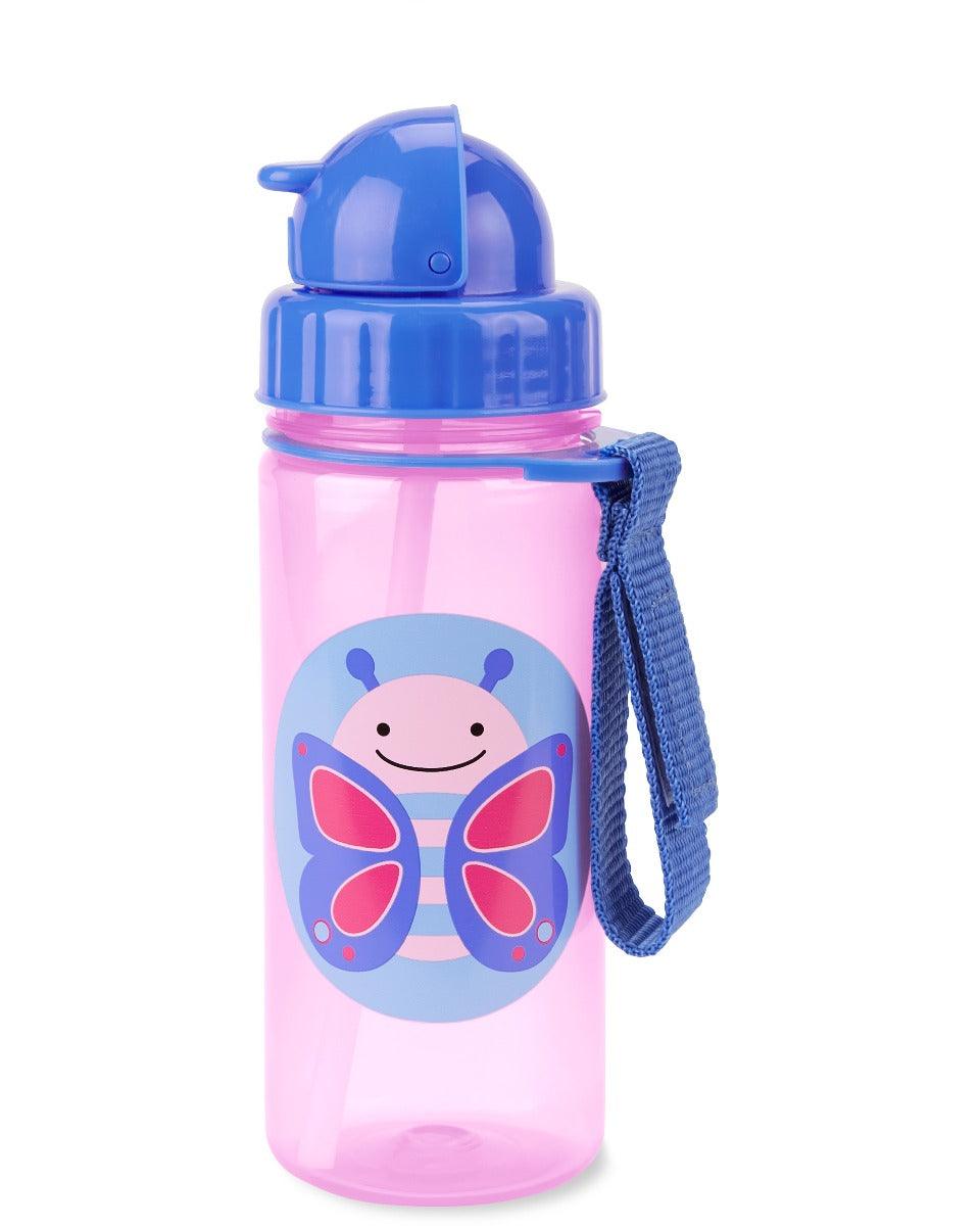 Skip Hop Zoo Back To School Straw Bottle PP Butterfly - Sipper For Ages 1-3 Years