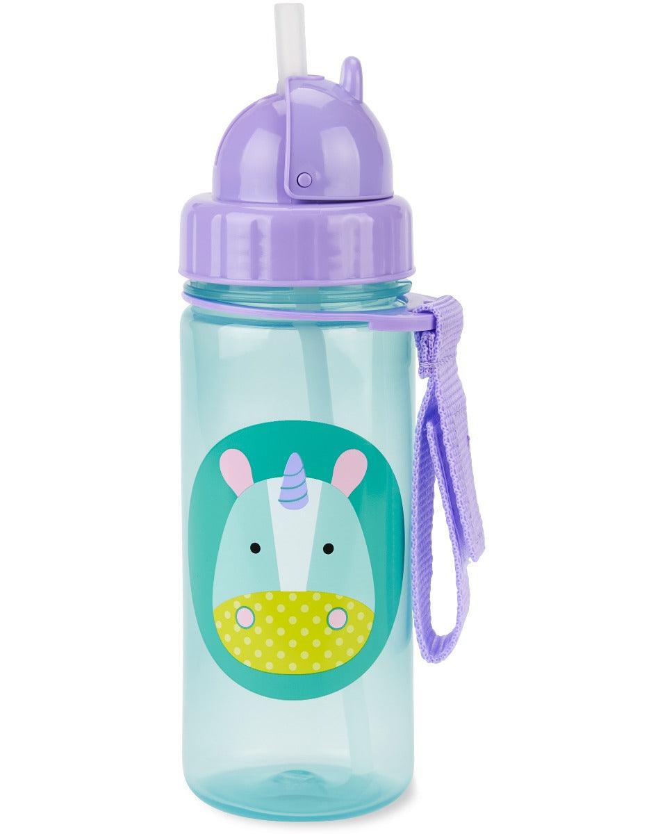 Skip Hop Zoo Back To School Straw Bottle PP Unicorn - Sipper For Ages 1-3 Years