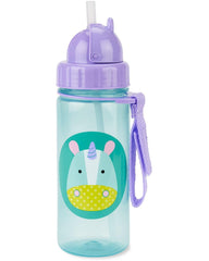 Skip Hop Zoo Back To School Straw Bottle PP Unicorn - Sipper For Ages 1-3 Years
