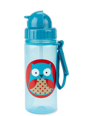 Skip Hop Zoo Back To School Straw Bottle PP Owl - Sipper For Ages 1-3 Years