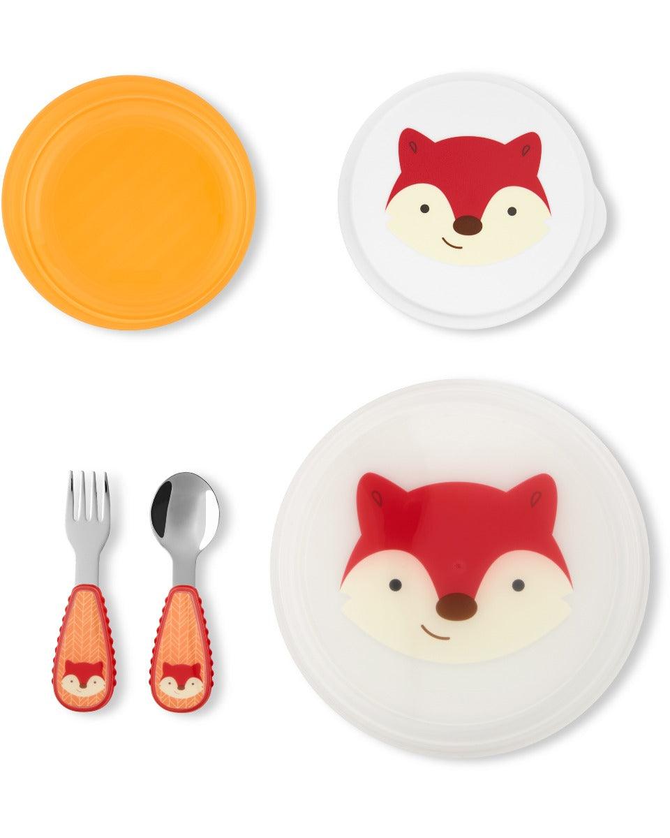 Skip Hop Zoo Table Ready Mealtime Set Fox - Weaning Accessory For Ages 0-4 Years