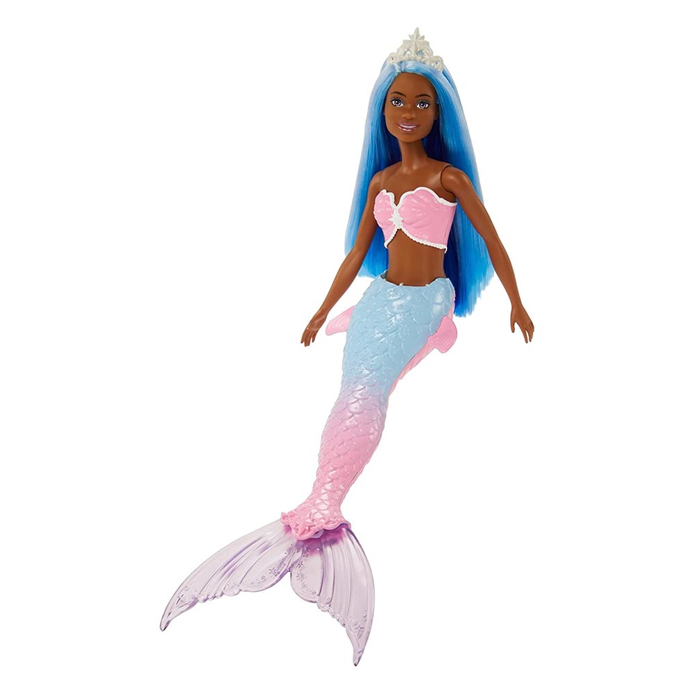 Barbie Dreamtopia Mermaid Doll (Blue Hair) with Pink Blue Ombre Mermaid Tail and Tiara, Toy for Kids Ages Yrs Up