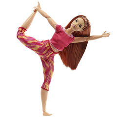 Barbie Made to Move Doll - Orange Dye Pants for Kids Ages 4+ (GXF07) - FunCorp India