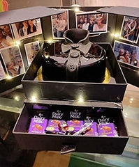 PartyCorp Card Board Surprise Cake Box with One Drawer Gift Box for DIY Customized Photo and Party Decoration - FunCorp India