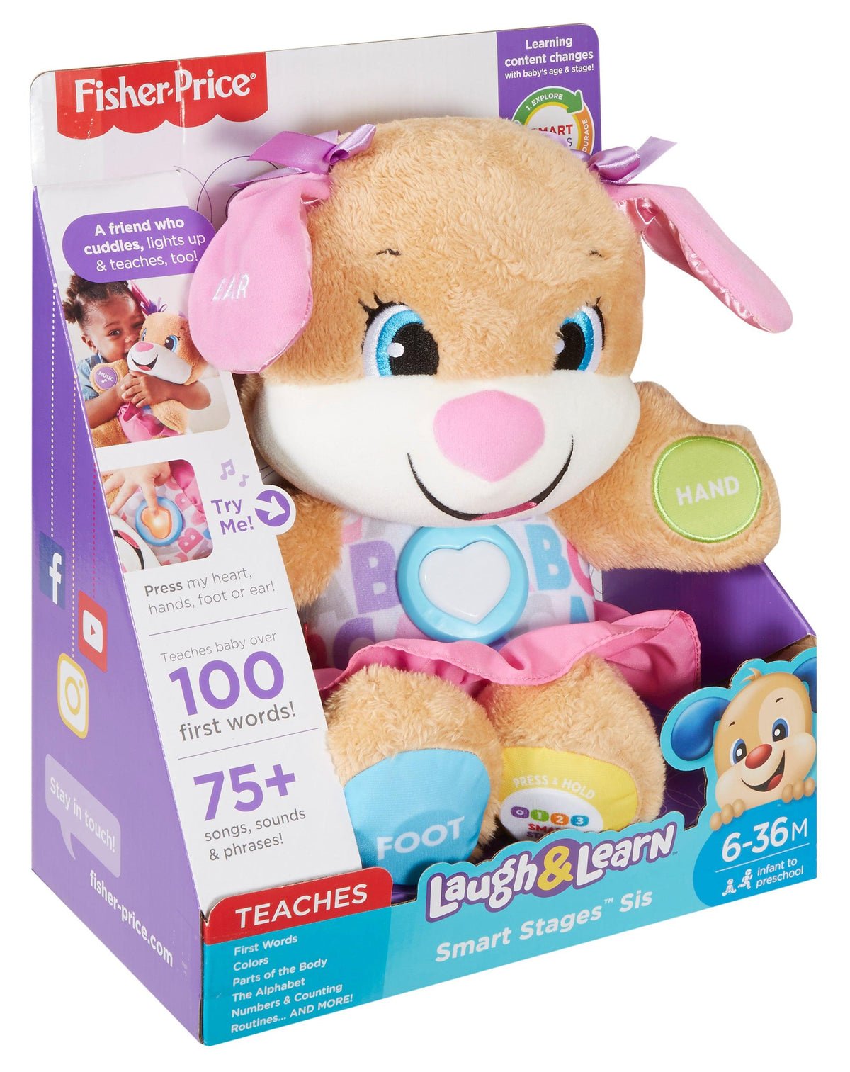 Fisher-Price Laugh & Learn Smart Stages Sis Lights Music and Smart Stages Learning Toy For Infant & Toddlers - FunCorp India