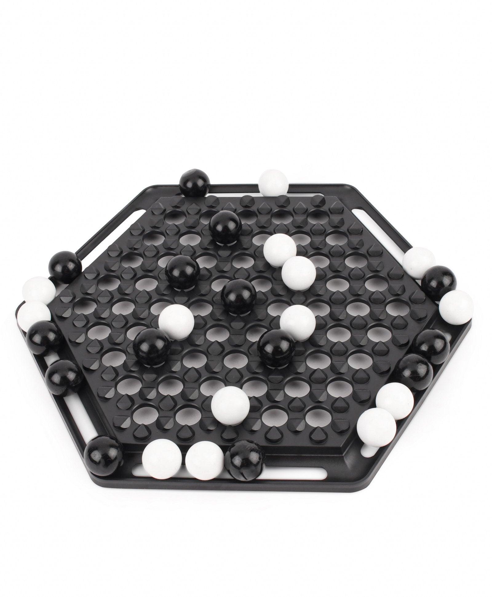 Funskool Abalone Strategical Hexagonal Board Game - Black And White - FunCorp India