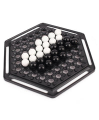 Funskool Abalone Strategical Hexagonal Board Game - Black And White - FunCorp India