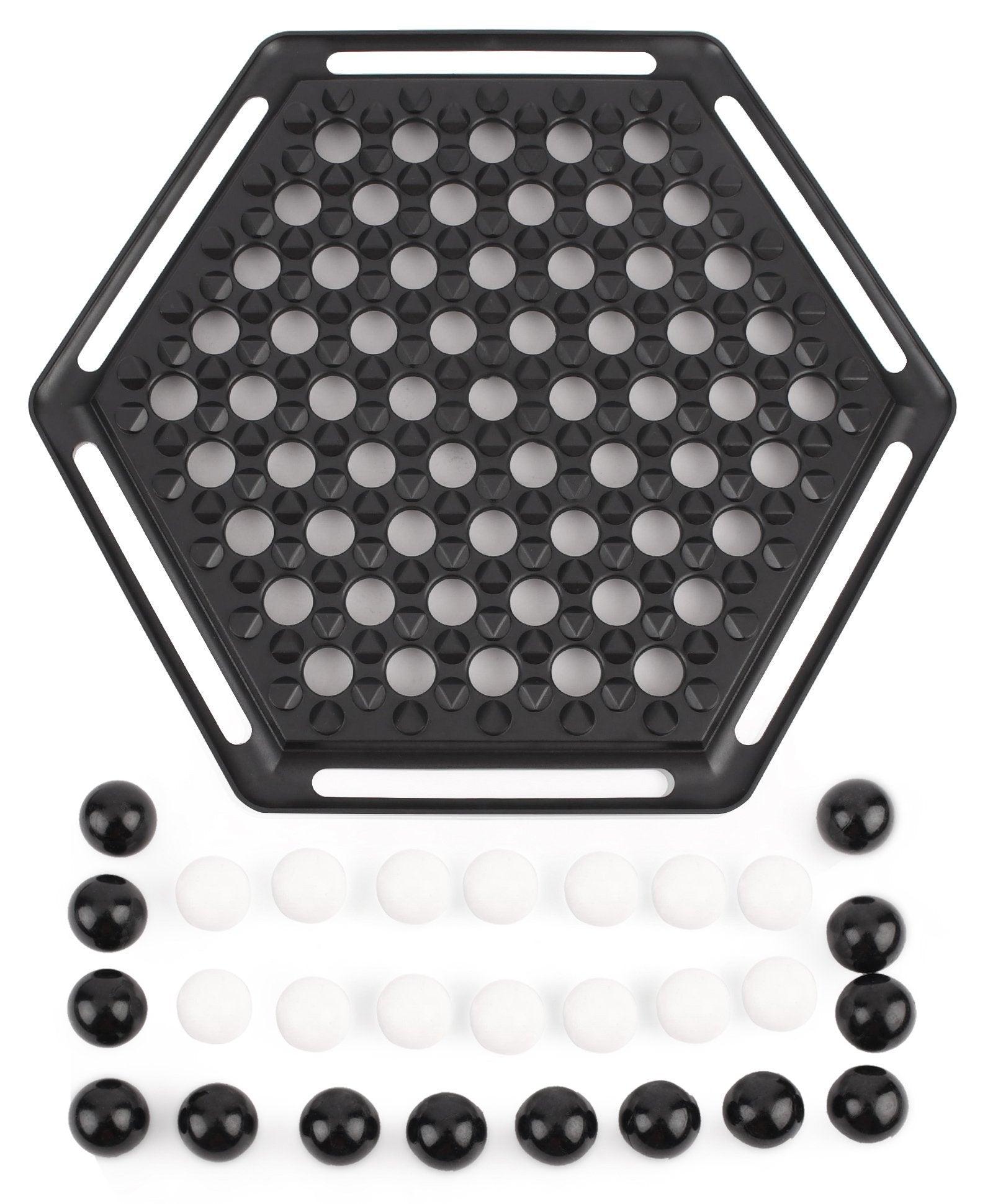 Funskool Abalone Strategical Hexagonal Board Game - Black And White - FunCorp India