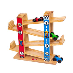Funskool Giggles Ramp Racer - Wooden Racing Toy with 3 Mini Cars for Ages 2+ - FunCorp India