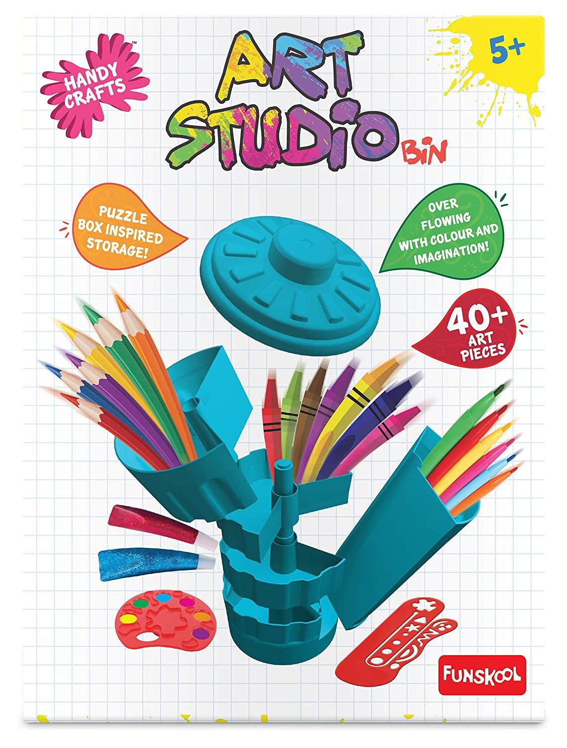 Funskool Handycrafts Art Studio Bin - Art Supply Organiser for Ages 5+ - FunCorp India