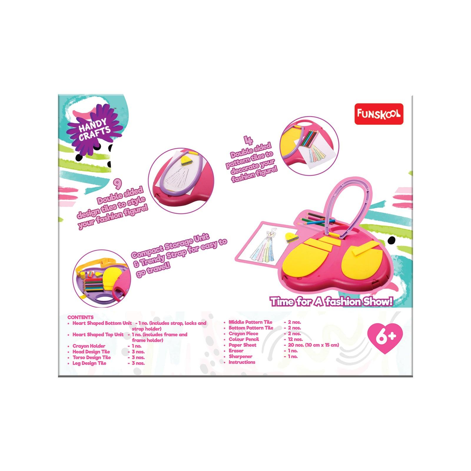 Funskool Handycrafts Heart of Fashion - Fashion Designing Kit for Ages 6+ - FunCorp India