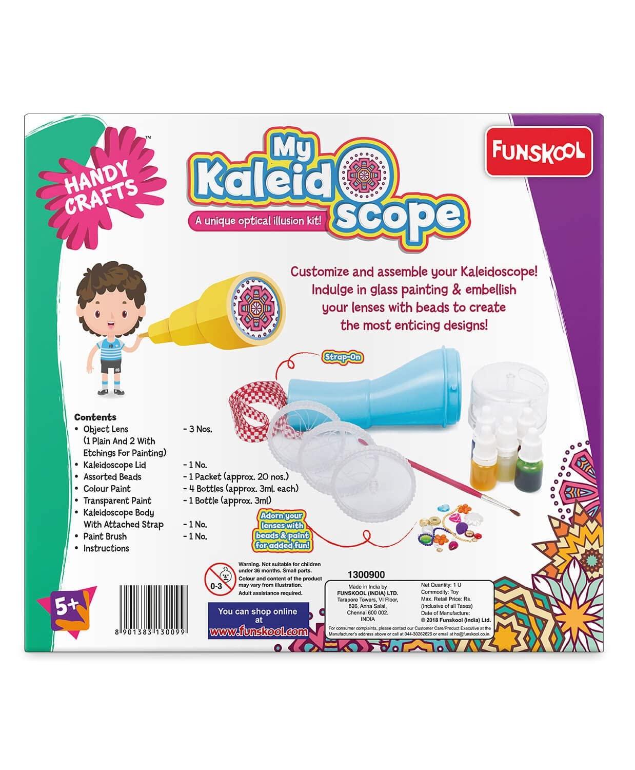 Funskool Handycrafts My Kaliedoscope - DIY Kaliedoscope Art & Craft Kit for Ages 5+ - FunCorp India