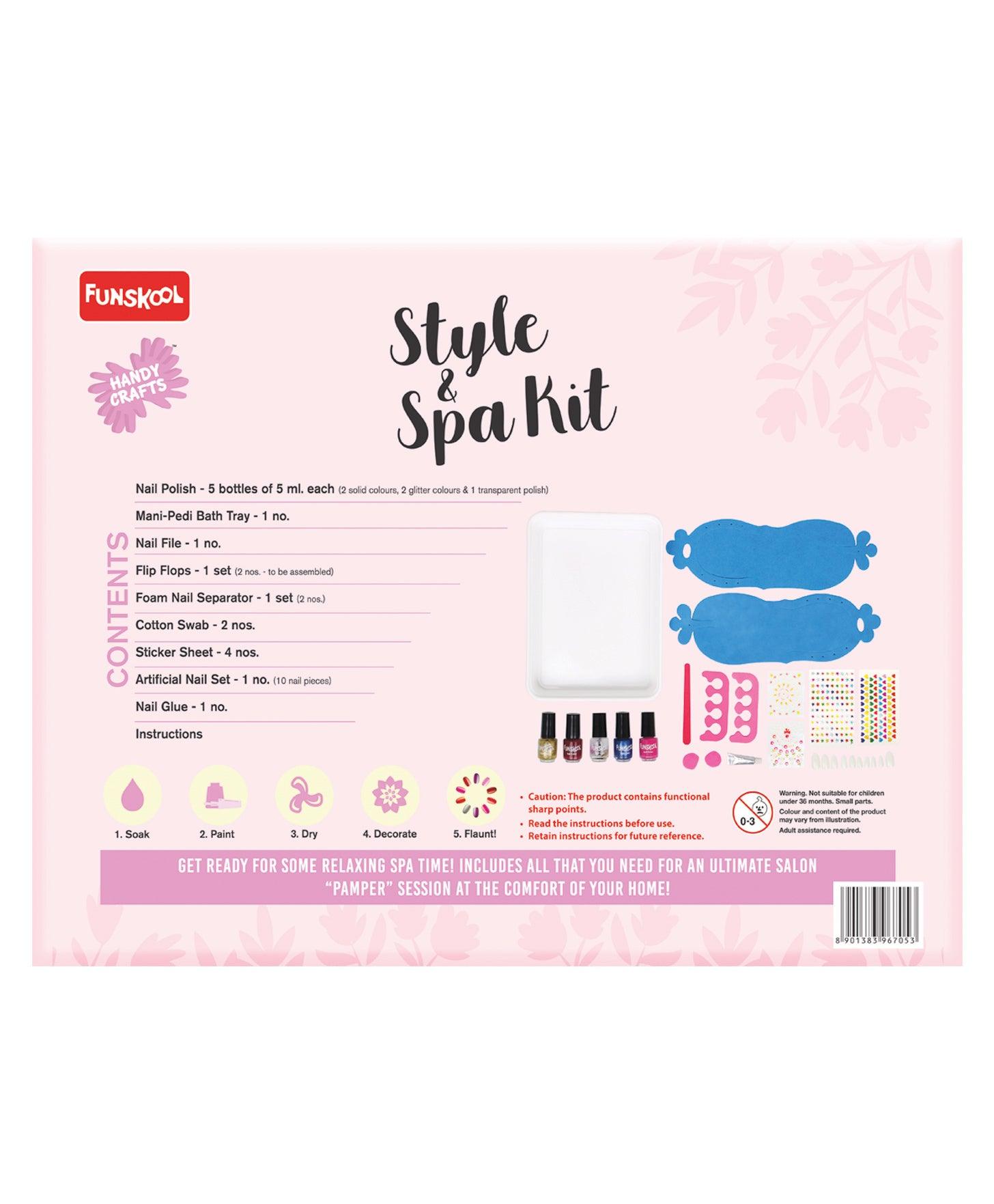 Funskool Handycrafts Style and Spa Kit - Pamper Your Nails Activity Kit for Ages 7+ - FunCorp India