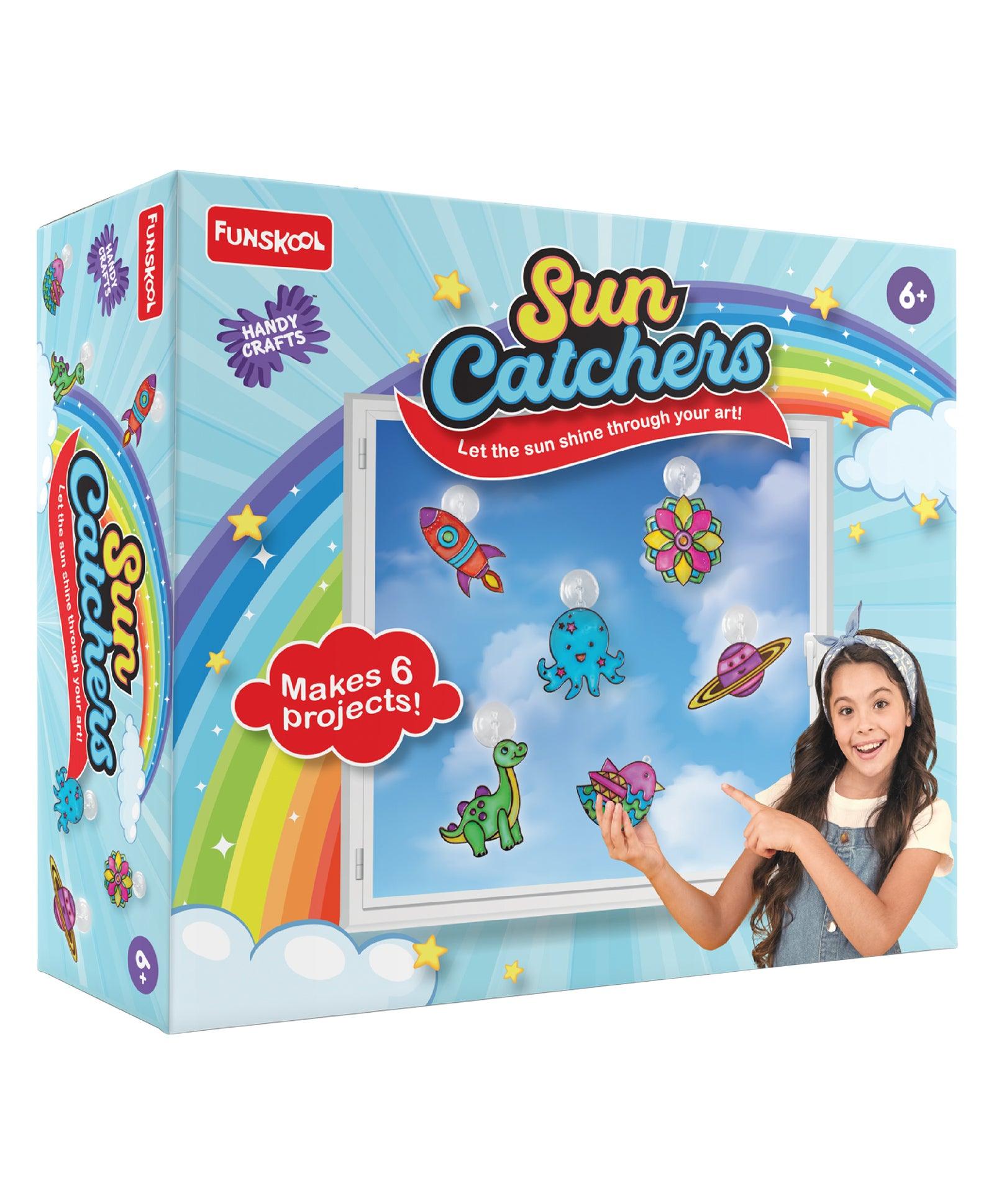 Funskool Handycrafts Sun Catchers - Mini Glass Painting Kit for Ages 6+ - FunCorp India