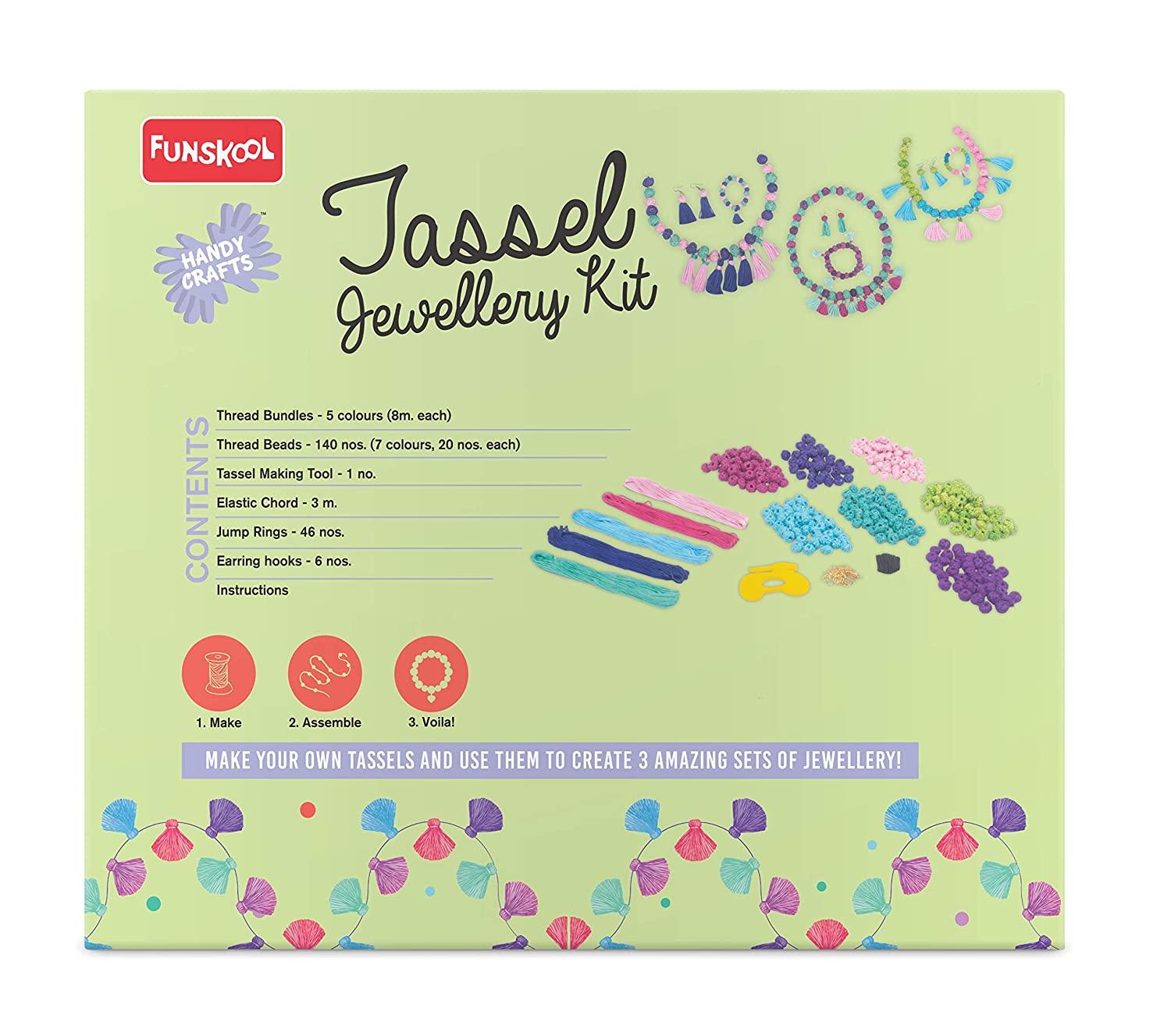 Funskool Handycrafts Tassel Jewellery - Jewellery Making Kits for Ages 7+ - FunCorp India