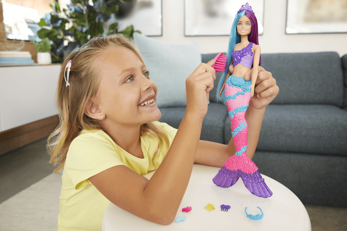 Barbie Dreamtopia Mermaid Doll with Extra-Long Two-Tone Fantasy Hair