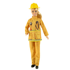 Barbie Firefighter Playset with 12 Inch Blonde Doll Role-Play Clothing & Accessories Set for Kids Ages 3 Years Old & Up