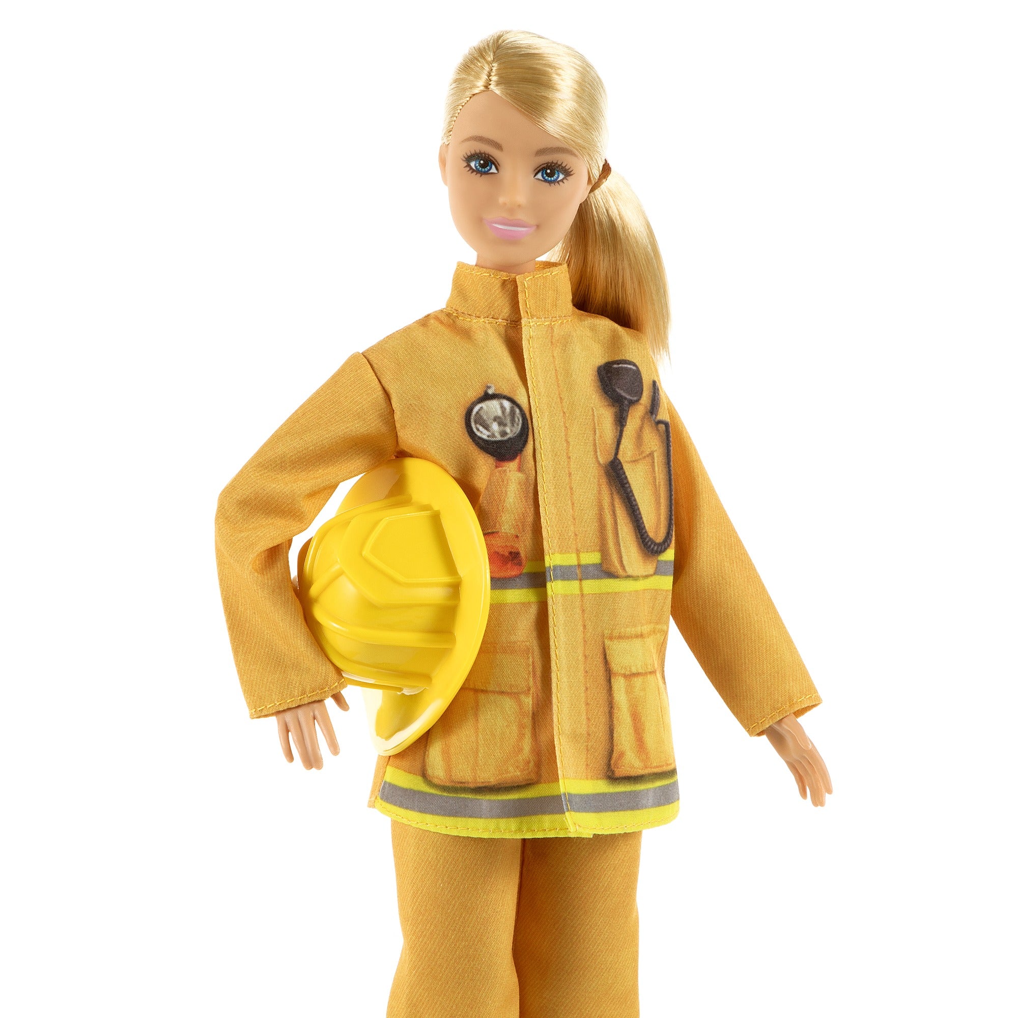 Barbie Firefighter Playset with 12 Inch Blonde Doll Role-Play Clothing & Accessories Set for Kids Ages 3 Years Old & Up