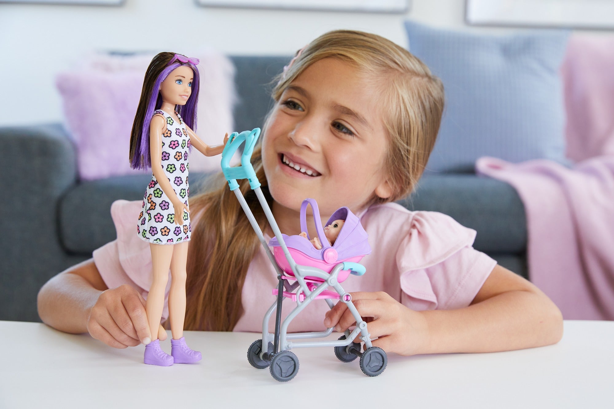 Barbie Skipper Babysitters Inc. Stroller Playset And Doll