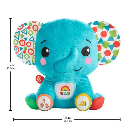 Fisher-Price Lights & Learning Elephant - Musical Plush Toy For Infant & Toddlers - FunCorp India