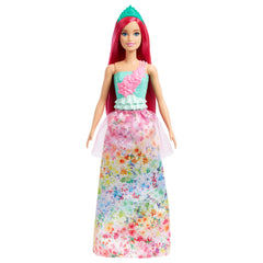 Barbie Dreamtopia Dark-Pink Hair Princess Doll with Sparkly Bodice, Princess Skirt and Tiara for Kids Ages 3 Years and Up