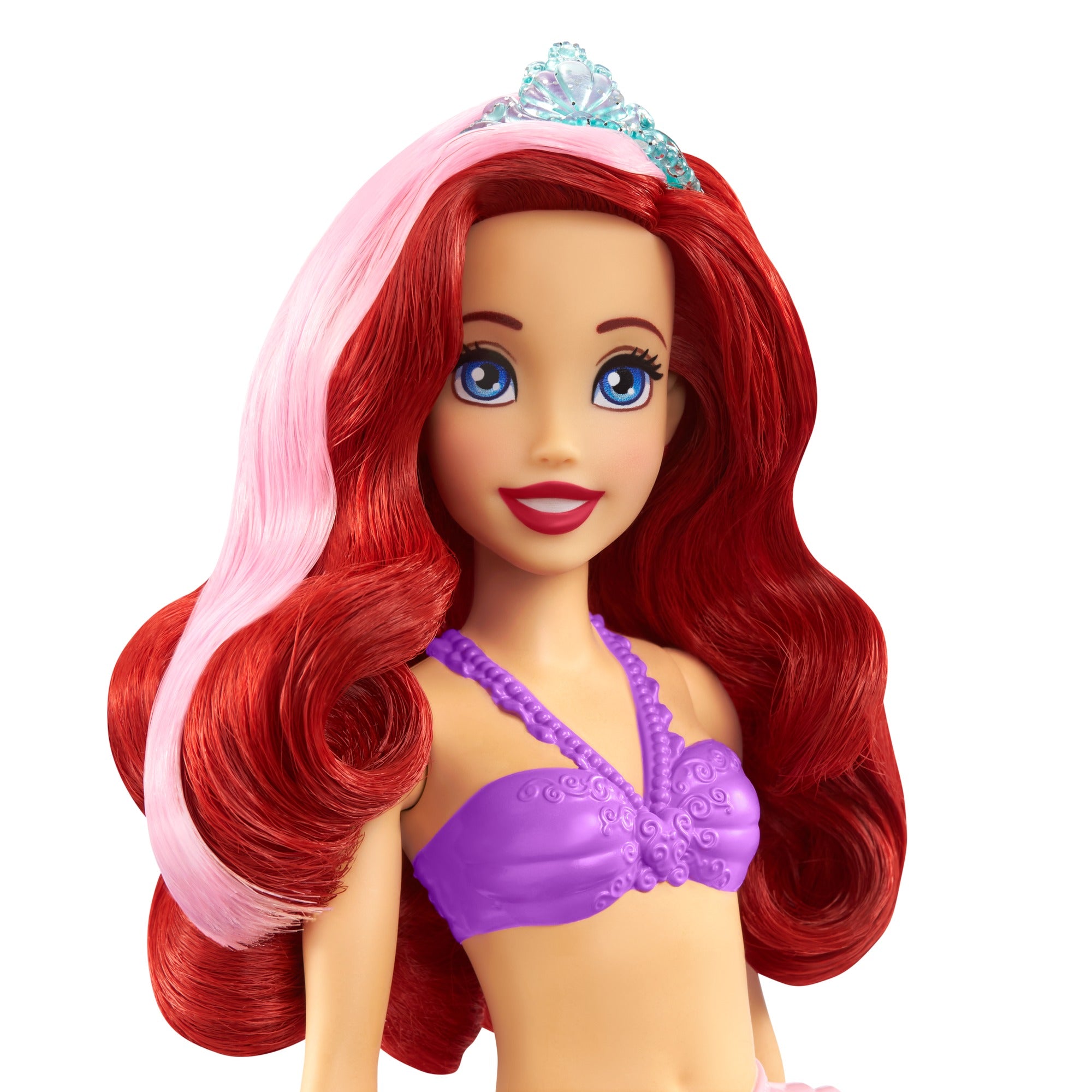 Disney Princess Ariel Mermaid Doll with Color-Change Hair and Tail, Color Splash Water Toy Inspired by the Disney Movie for Kids Ages 3+