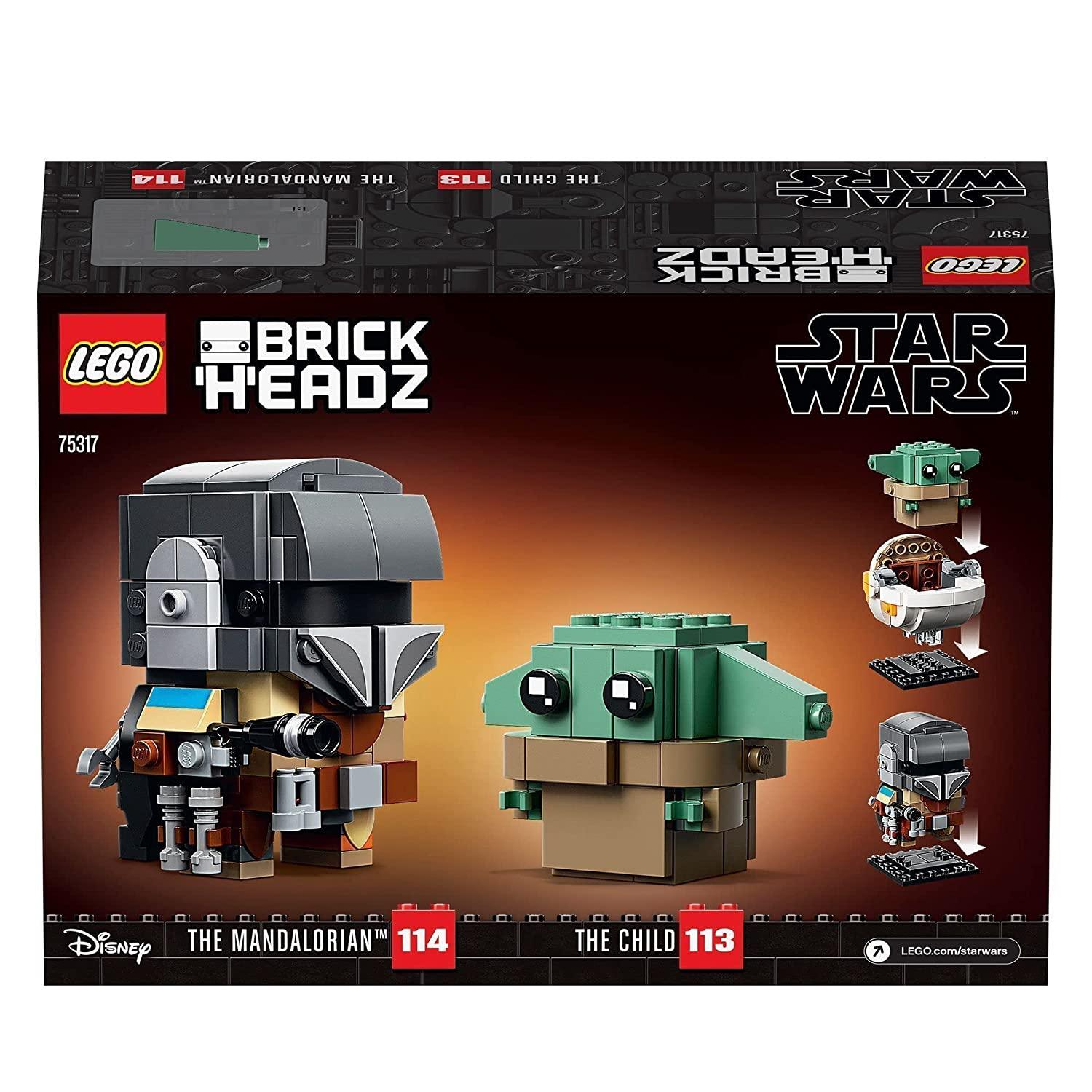 LEGO BrickHeadz Star Wars The Mandalorian & The Child Building Kit for Ages 10+ - FunCorp India