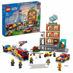 LEGO City Fire Brigade Building Kit for Ages 7+ - FunCorp India