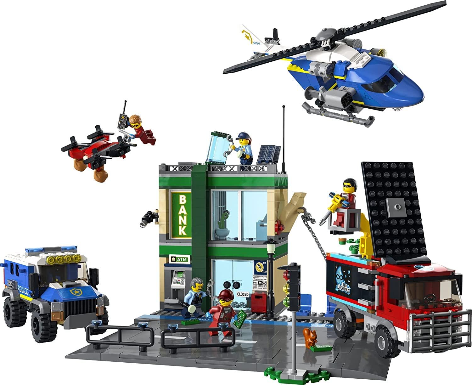 LEGO City Police Chase at The Bank Building Kit for Ages 7+ - FunCorp India