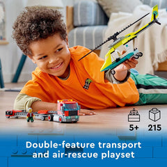 LEGO City Rescue Helicopter Transport Building Kit for Ages 5+ - FunCorp India