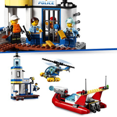 LEGO City Seaside Police and Fire Mission Building Kit for Ages 5+ - FunCorp India