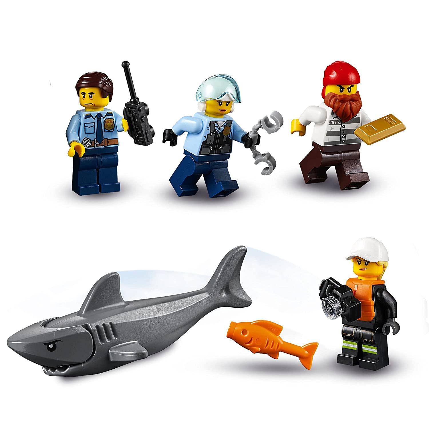 LEGO City Seaside Police and Fire Mission Building Kit for Ages 5+ - FunCorp India