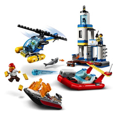 LEGO City Seaside Police and Fire Mission Building Kit for Ages 5+ - FunCorp India