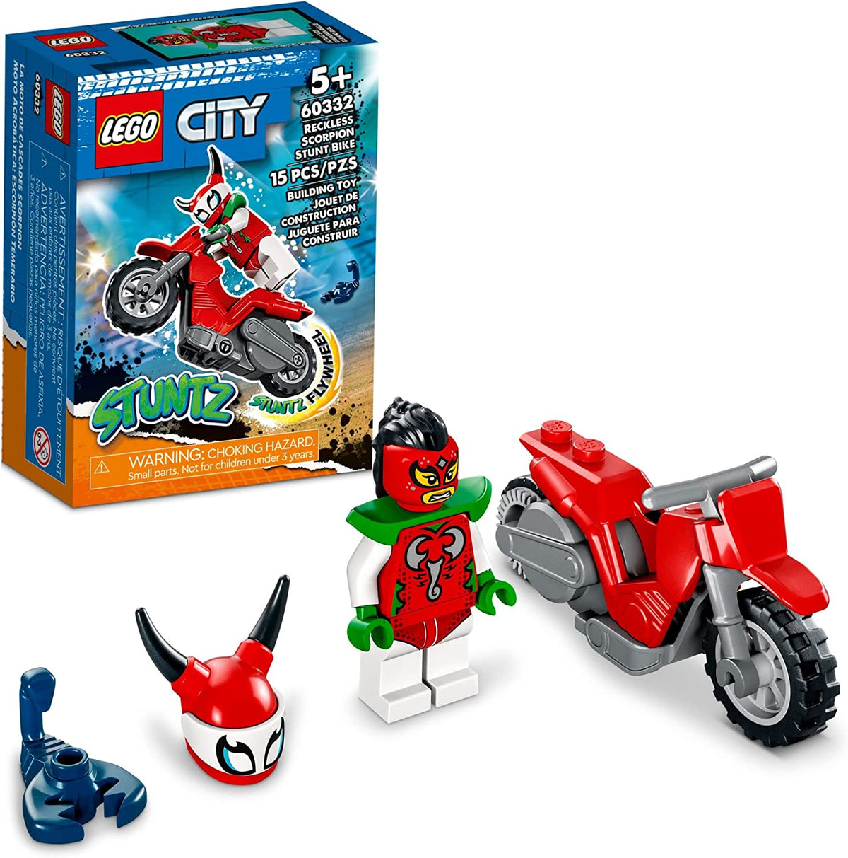 LEGO City Stuntz Reckless Scorpion Stunt Bike Building Kit For Ages 5+
