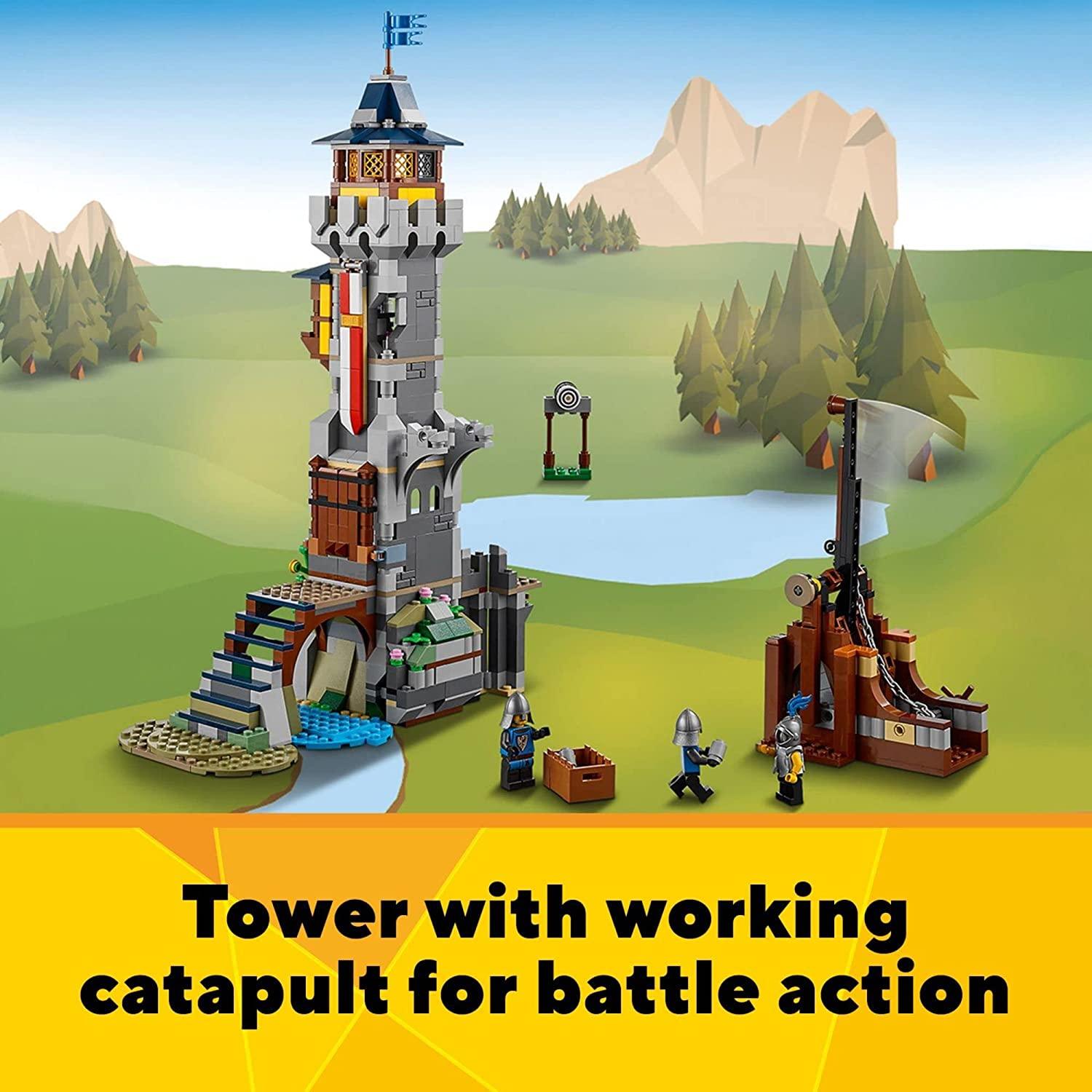 LEGO Creator 3in1 Medieval Castle Building Kit for Ages 9+ - FunCorp India